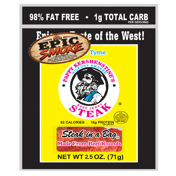 EPIC SMOKE - STEAK IN A BAG -2.5 OZ ZIPLOC BAG