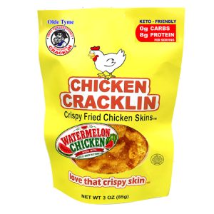 WATERMELON CHICKEN CRACKLIN, KETO FRIENDLY – 3 OZ. BAG